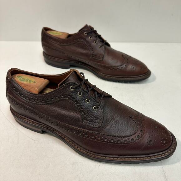 EUC Allen Edmonds x Brooks Brothers Longwing Wingtip Waxed Brown USA 10 D main image 11